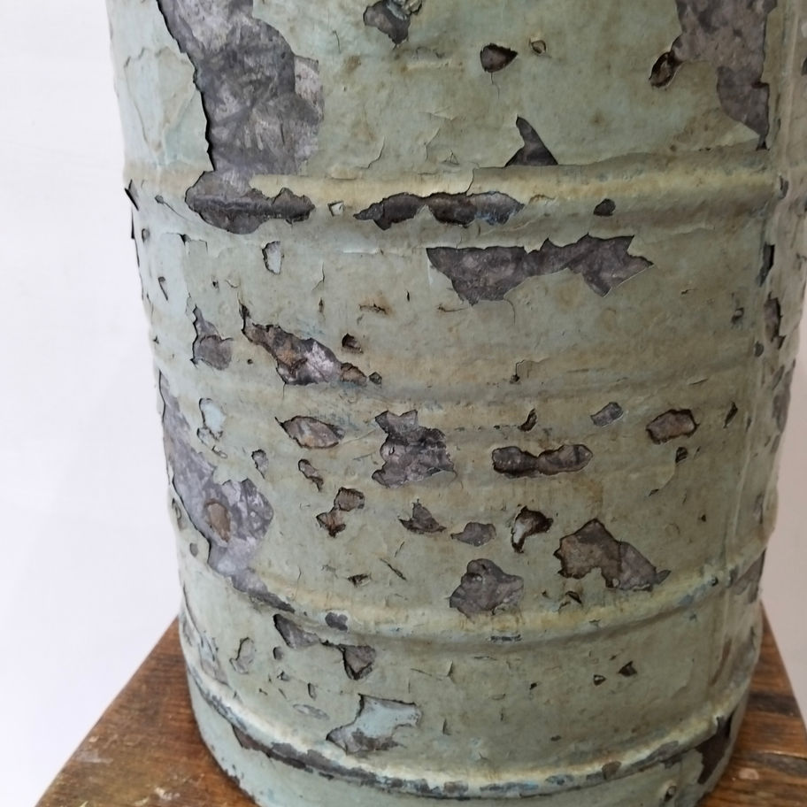 Antique Painted Metal Flour Bin – Distressed Original Paint & Lettering
