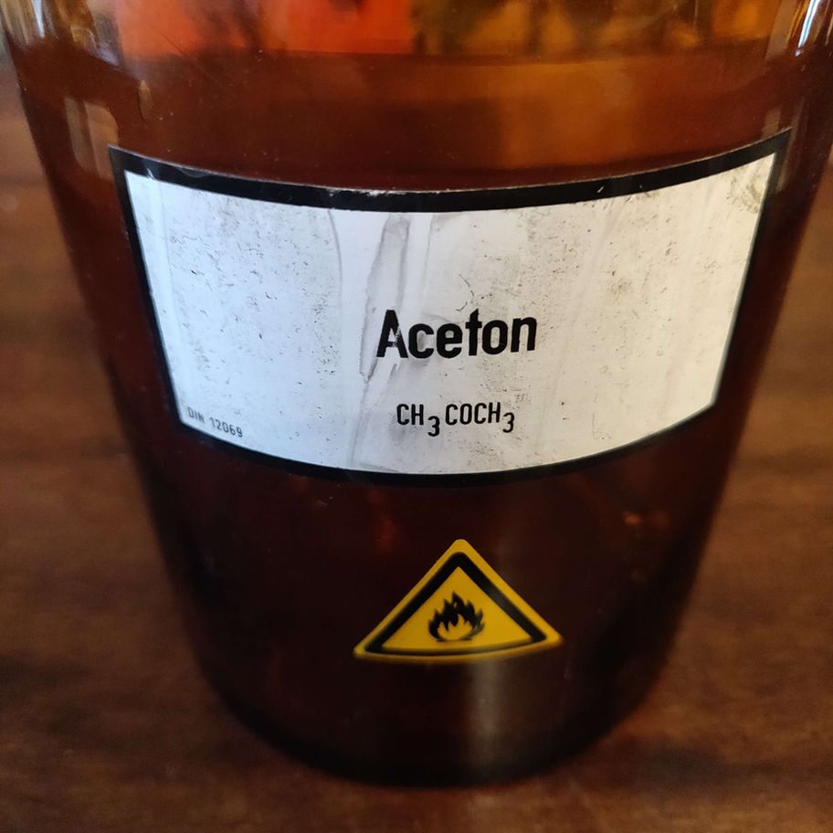 Vintage large apothecary bottle Aceton