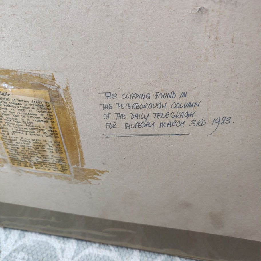 Antique Victorian 1880s lithograph on wood the Wreck of the Dutton off Plymouth