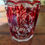 Прев'ю: Antique Victorian late 19th century Bohemian crystal hand reverse painted jar