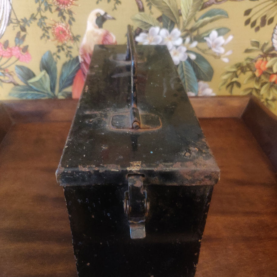 Vintage Militaria WW2 metal ammunition box