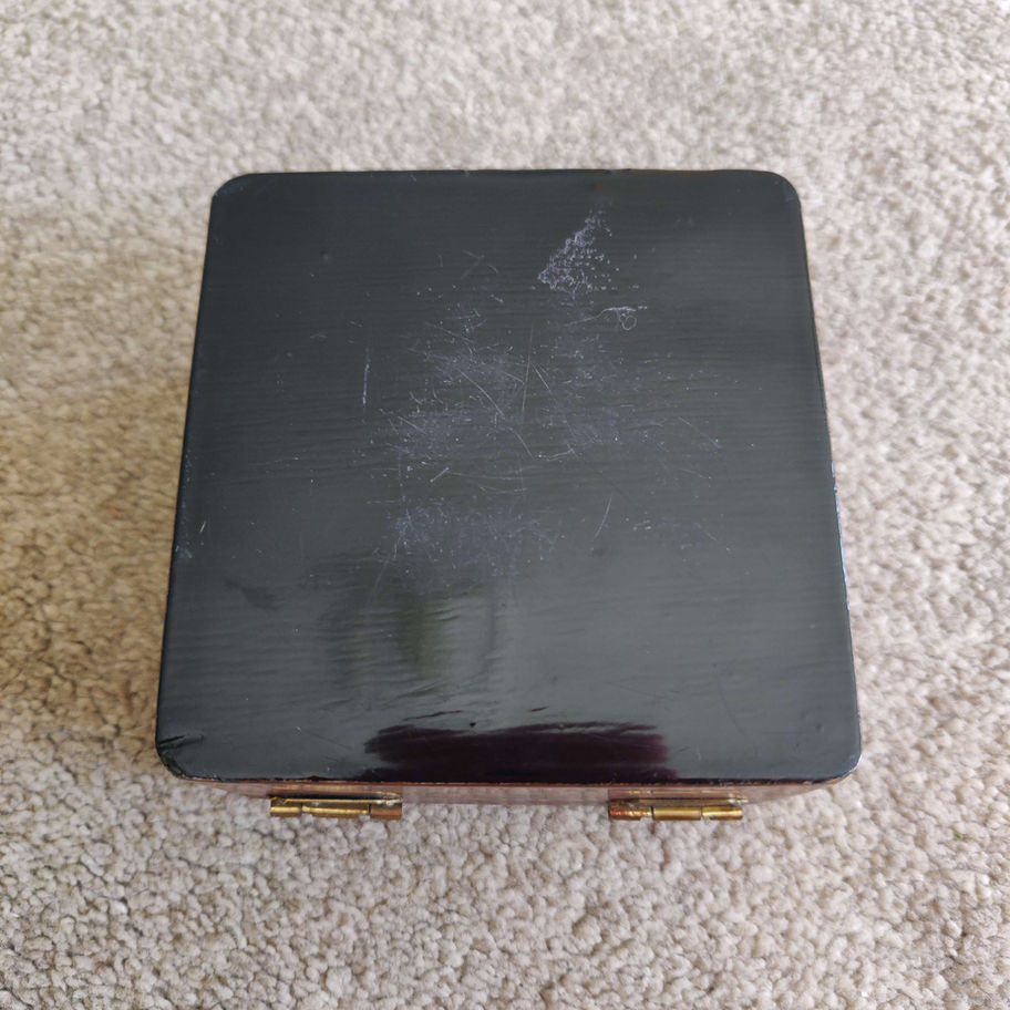 vintage wooden lacquered box