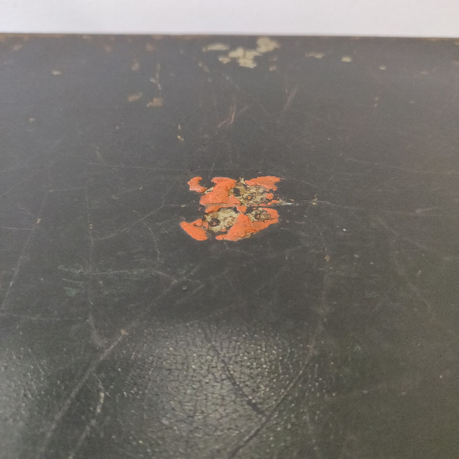 Antique Victorian late 19th or early 20th century metal 2 side handles deed box