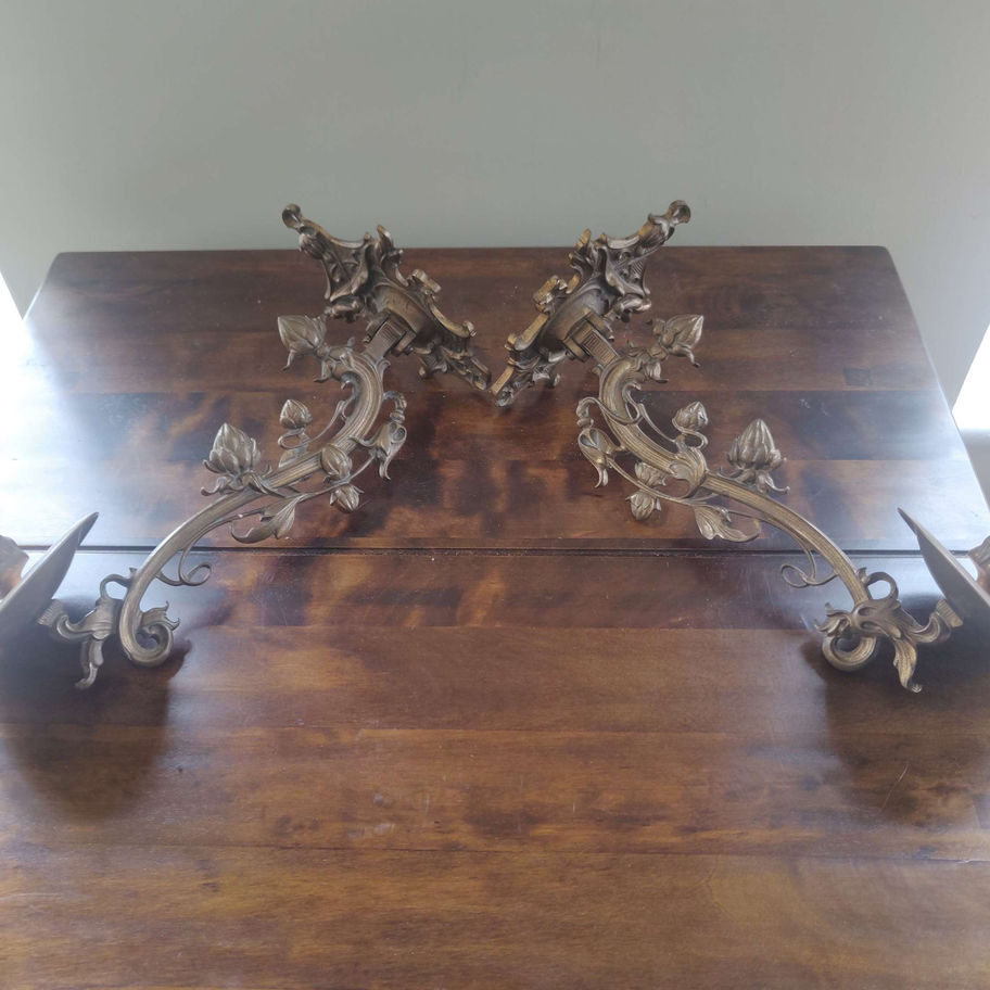 sconces pair of solid brass