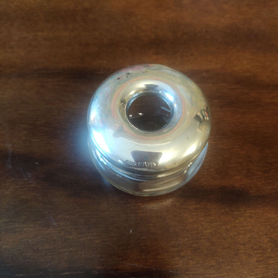 Antique 1912 chester silver Hallmarked vanity dressing table jar