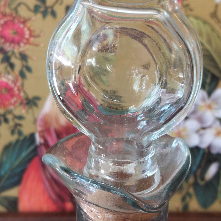 Vintage American Glass Liquor Decanter Bottle with Stopper – Federal Law Forbids