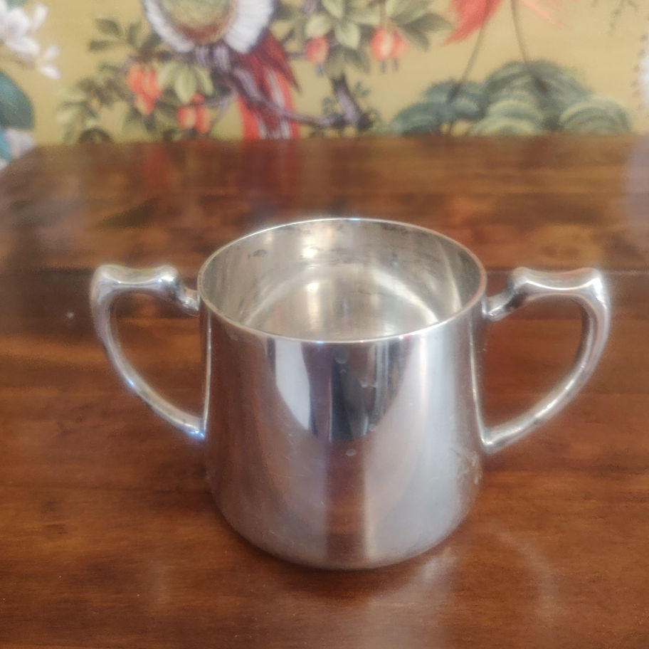 Antique Victorian 1890? Mappin and Webb two handled sugar bowl Sheffield plate