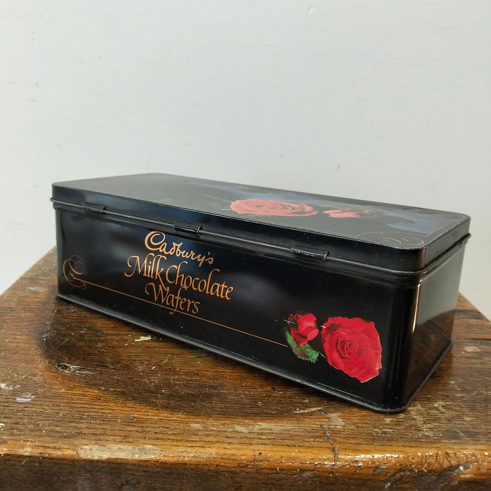Vintage Cadbury’s Milk Chocolate Wafers Black Rose Tin