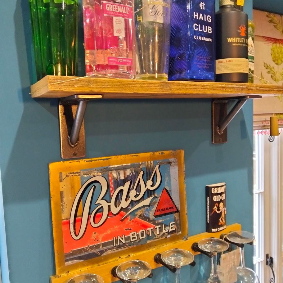 Vintage Bass “In Bottle” Pub Mirror Advertising Sign