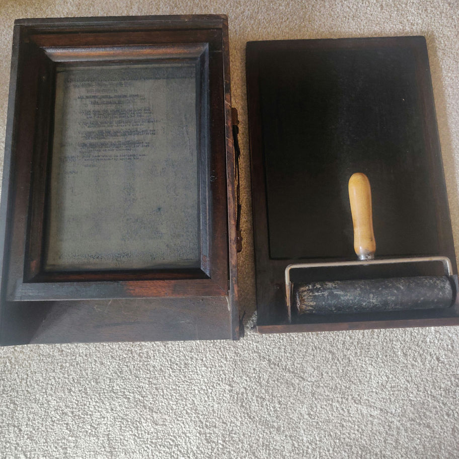 Antique Victorian The Edison Mimeograph duplicating case , London, c. 1886