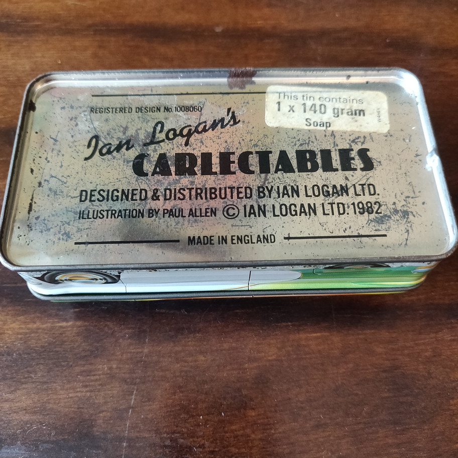 Vintage 1982 Ian Logan collectibles repair car soap tin