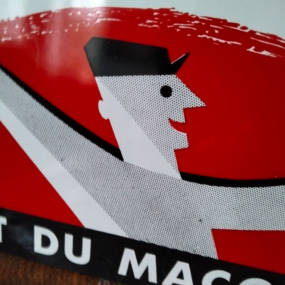 Vintage Lafarge metal Advertising Sign – “861 Lafarge – Le Liant du Maçon”