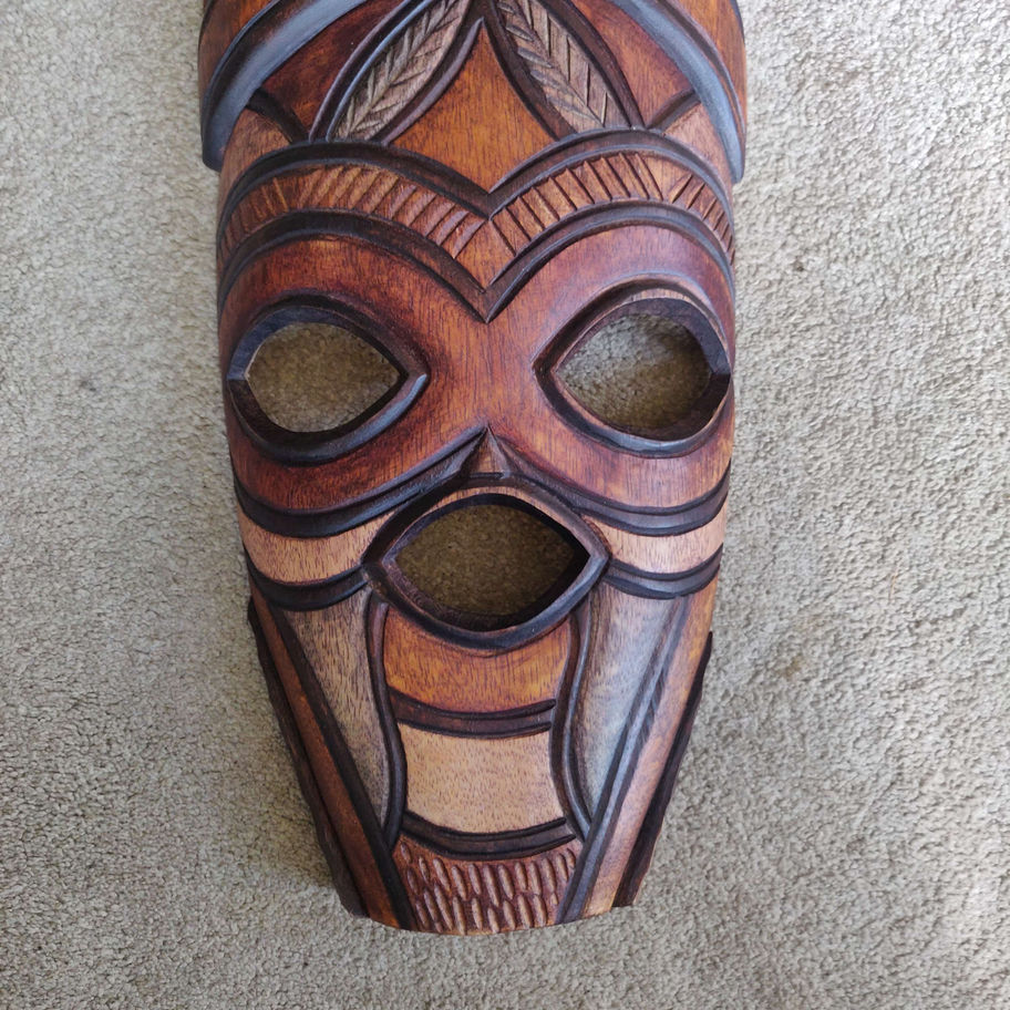 Decorative mask hand made by the chopi people of Mozambique