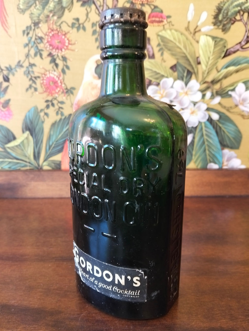 Thumbnail: Vintage Gordon’s Special Dry London Gin Bottle with Original Label and Stopper 