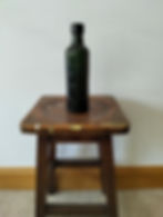 Antique Idris Codd Marble Bottle Dark Green Glass Royal Warrant c.1910