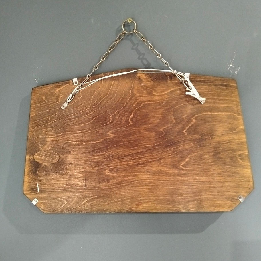 Vintage Art Deco Bevelled ( always a sign of quality)Wall Mirror (c. 1930s) oak