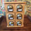 Minijatura: Wooden 6 drawer spice rack with brass handles