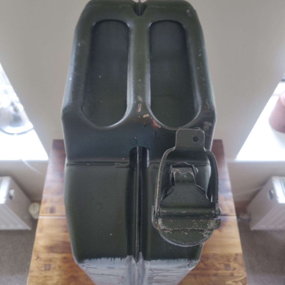 Vintage (1985) military Gerry can marked with arrow and waf /sn17/5/88
