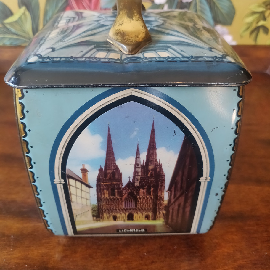 Vintage Edward sharp & sons toffee tin unusual shape excellent condition