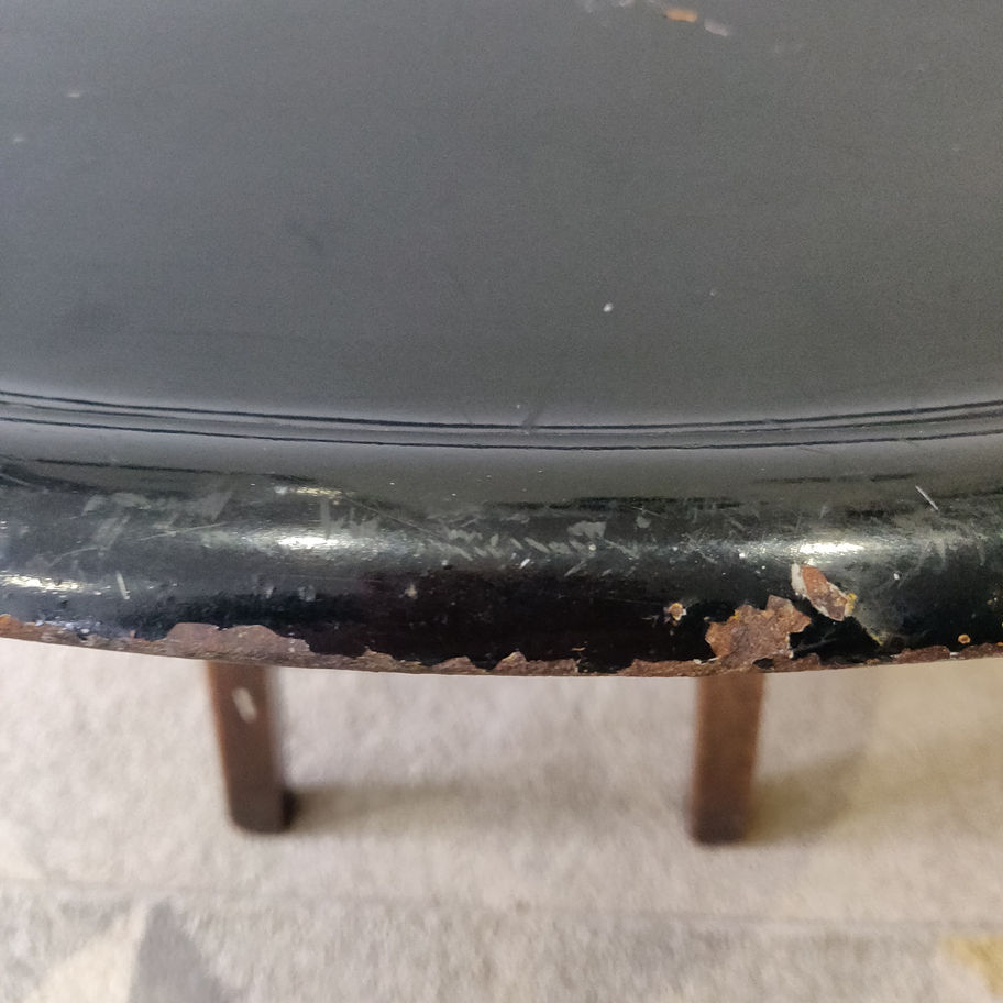 Antique Victorian late 19th century very large oval toleware/ enamel? Tray