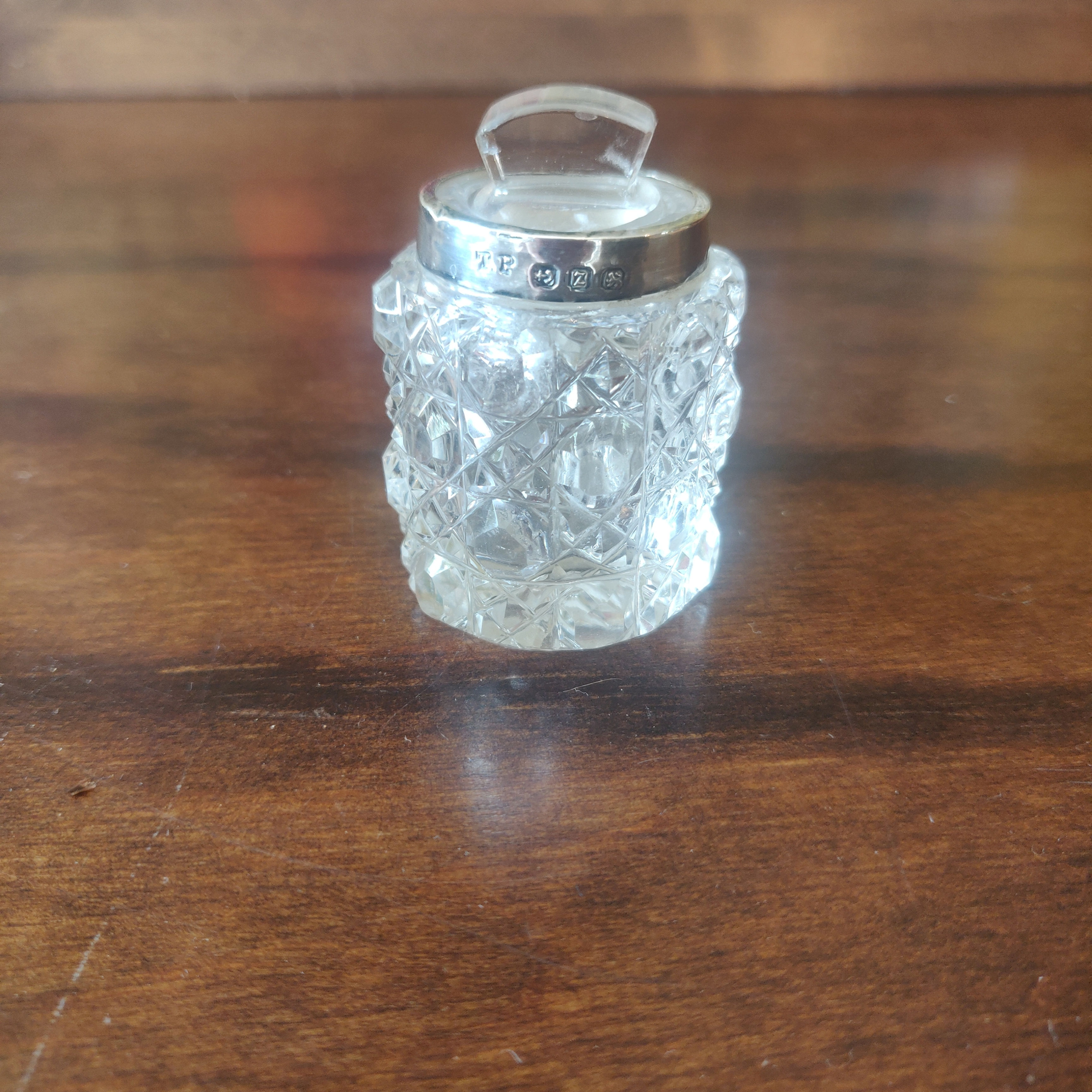 Antique Victorian 1899 silver rimmed Hallmarked Birmingham 1899 by TP scent