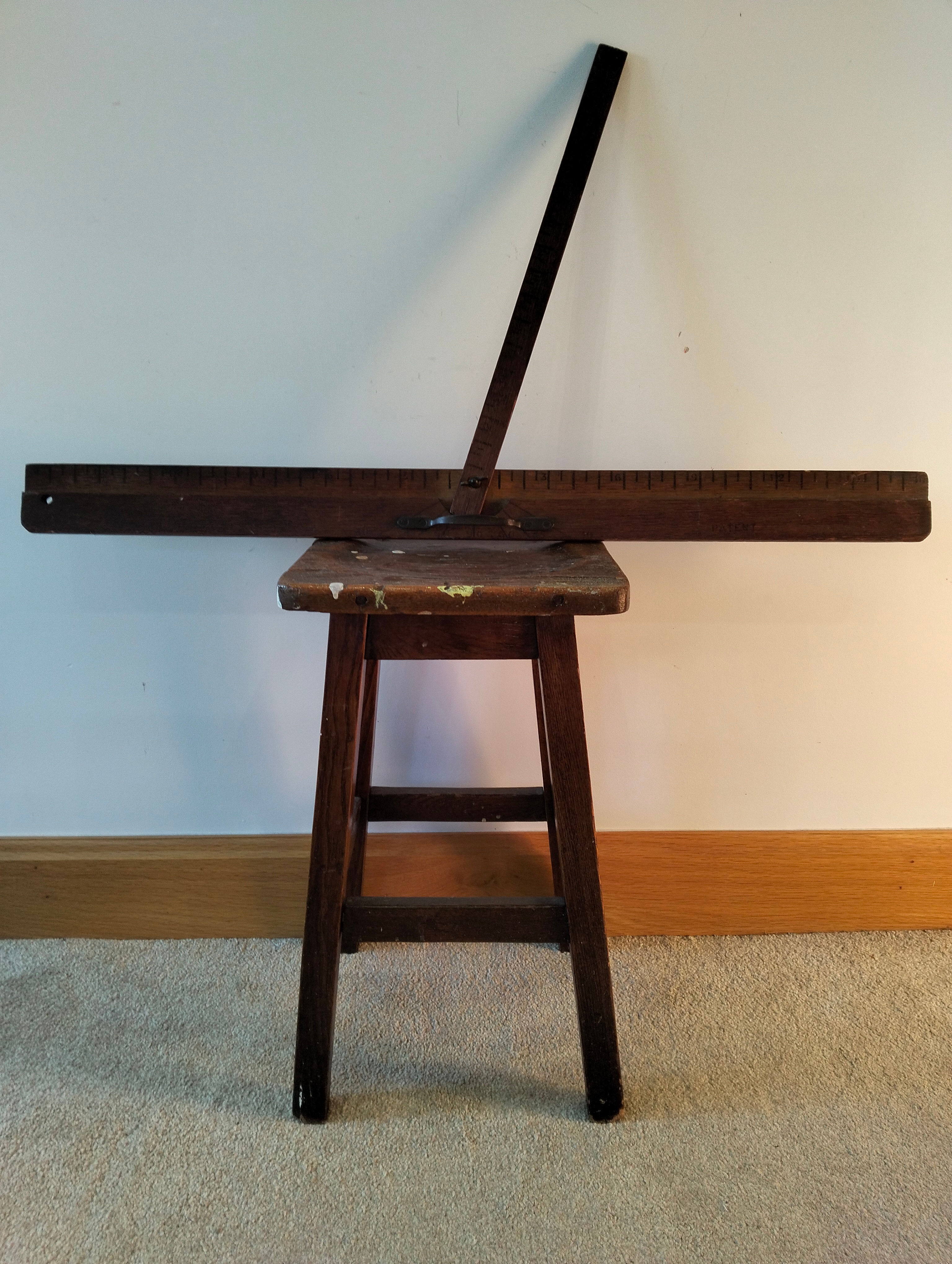 Antique early 20th century oak architect ruler or builders measure stunning!!