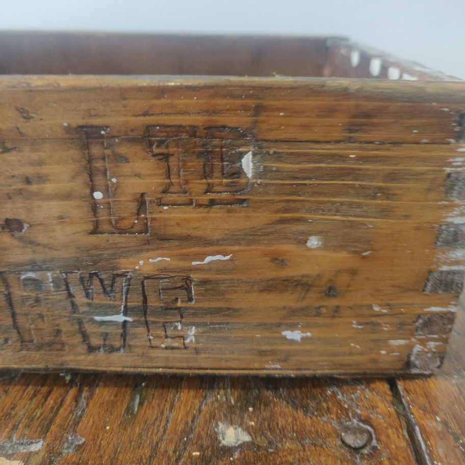 Vintage Rolls Royce Crewe motor car factory small oak wooden tool box