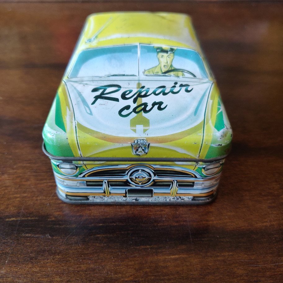 Vintage 1982 Ian Logan collectibles repair car soap tin