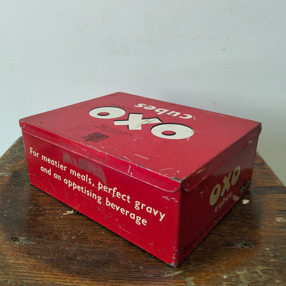 Vintage 1950s OXO Cubes Advertising Tin – King George VI