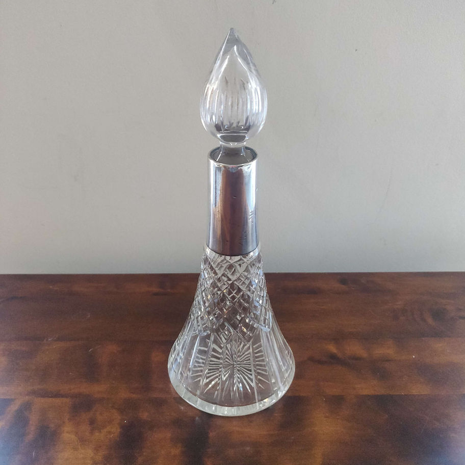 Antique we believe London 1903 silver hallmarked dressing table perfume bottle
