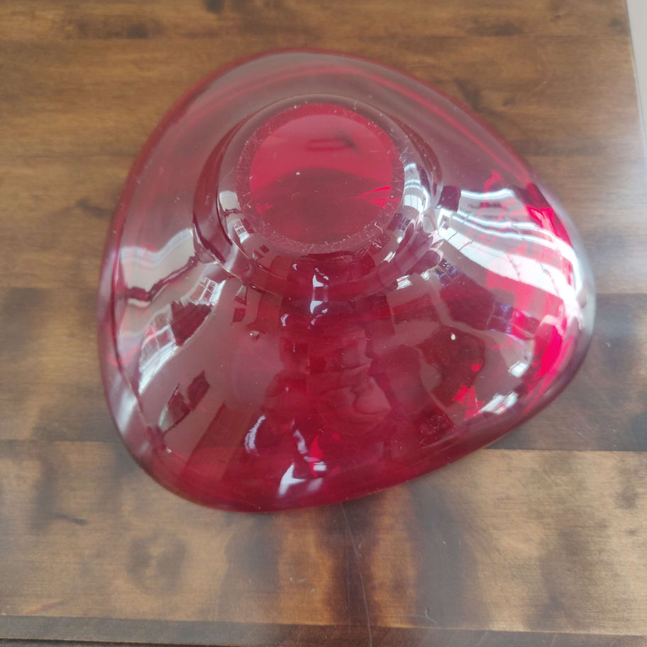 Vintage art glass bowl or pin dish probably Murano or orrefors but no markings