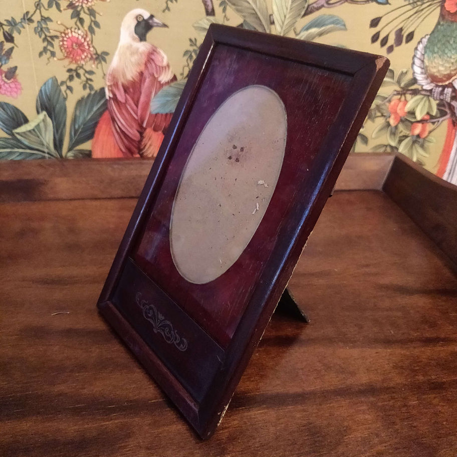 Antique 1920s probably French art nouveau mahogany picture frame