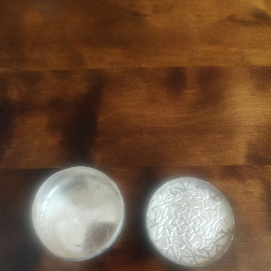 Vintage Continental (silver?) pill box with stunning enamel lid