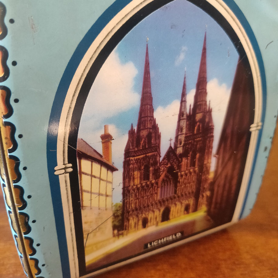 Vintage Edward sharp & sons toffee tin unusual shape excellent condition