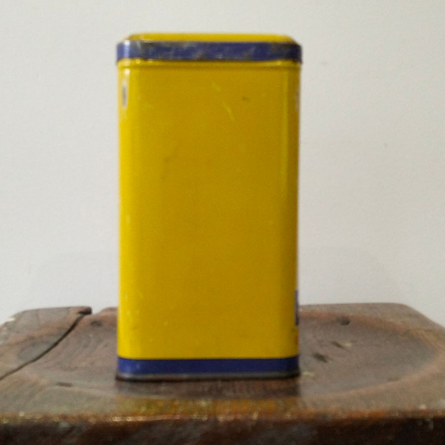 Vintage Banania French Cocoa Tin – Yellow Advertising Tin (c.1950s–1960s)