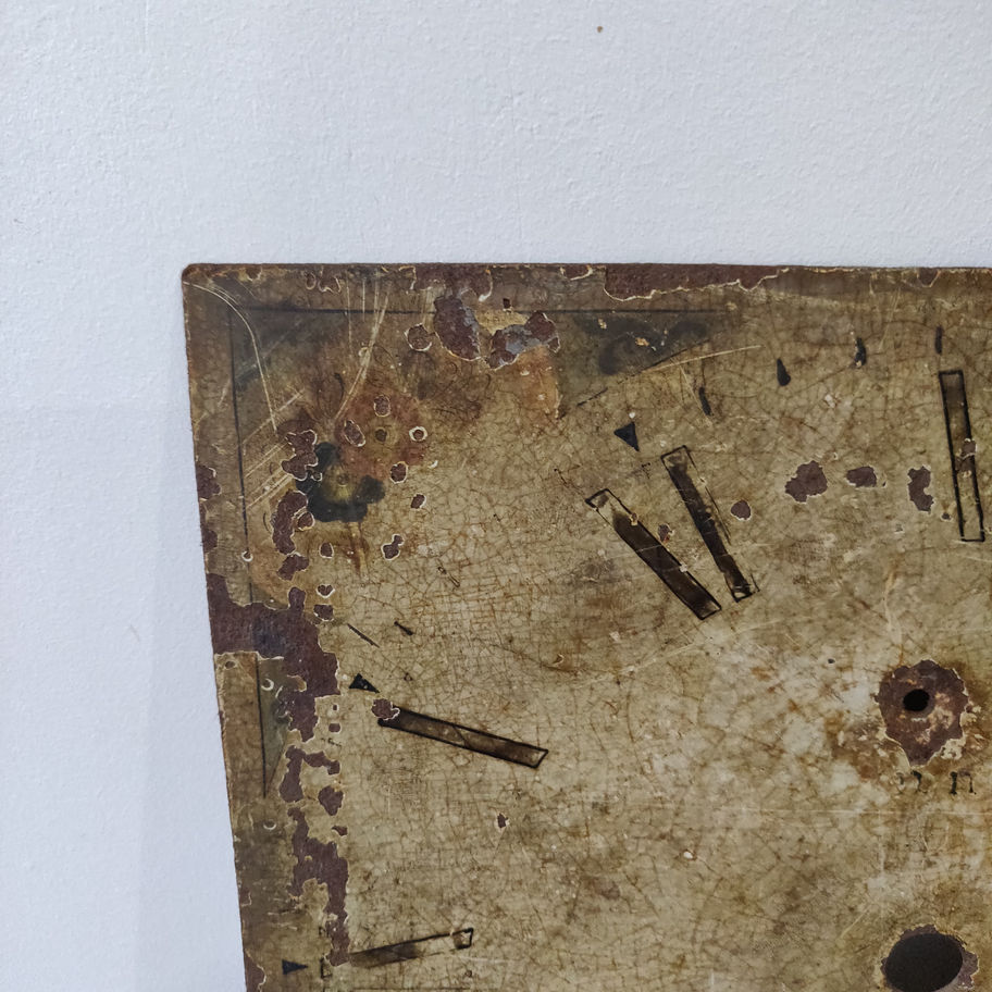 Antique Victorian early 20th century or late 19th century grandfather clock face