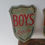 Thumbnail: Vintage style girls / boys hand made and painted on wooden shield signs !!!