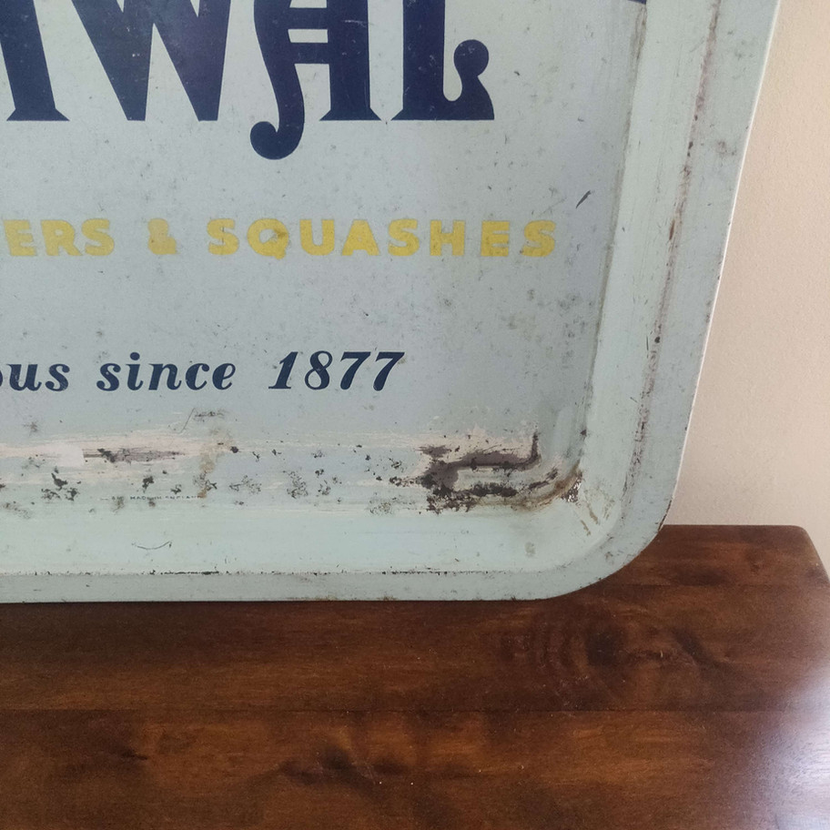 Antique/ vintage camwal table water metal tray