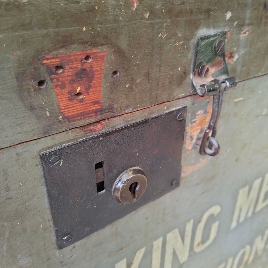 Vintage large Kingsley Park Working Men’s Club Angling Section Wooden Chest