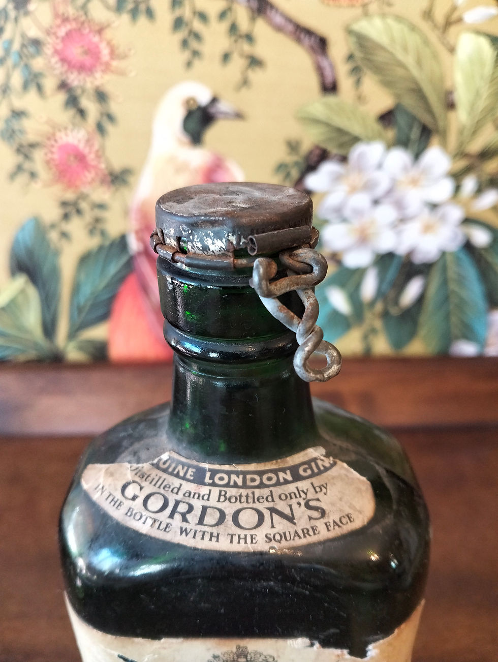 Thumbnail: Vintage Gordon’s Special Dry London Gin Bottle with Original Label and Stopper 