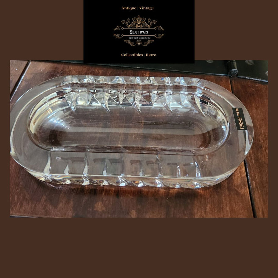 Thomas Webb & Sons cut glass crystal desk set