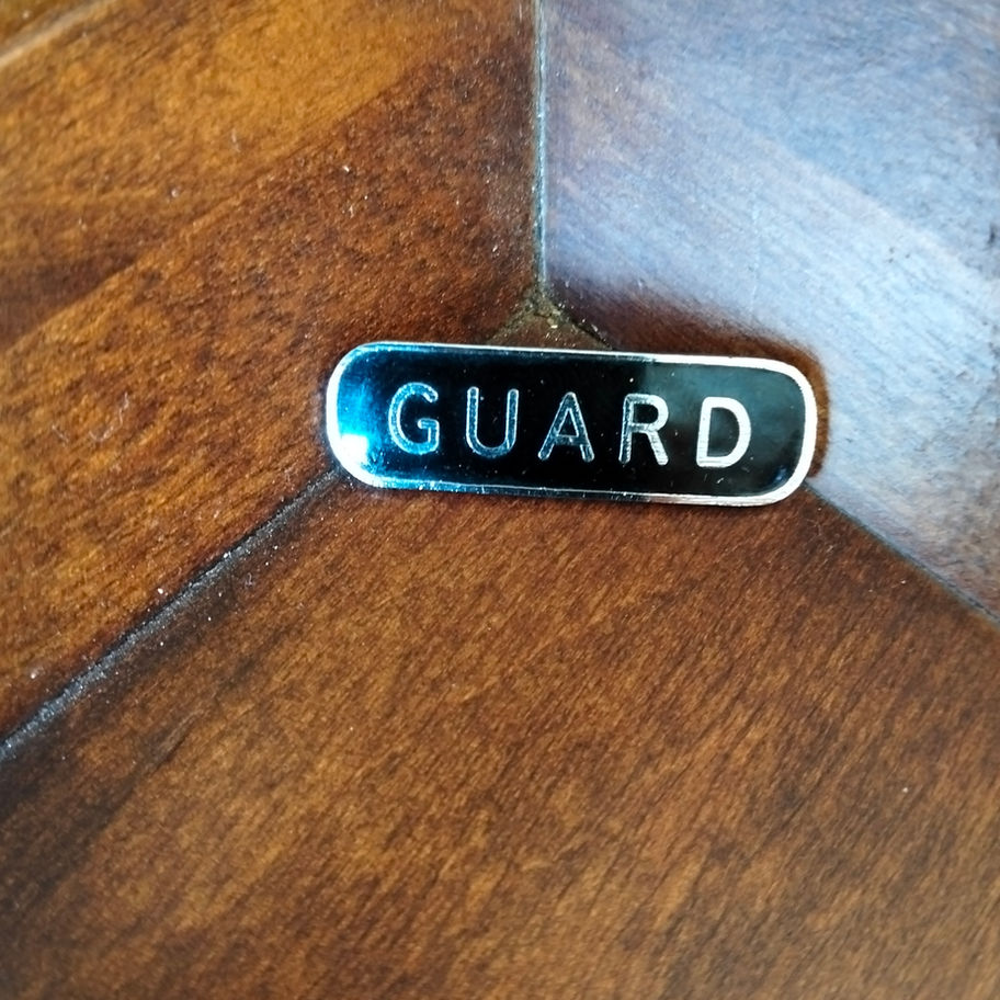 Vintage Railwayana Guard Badge / Pin black enamel