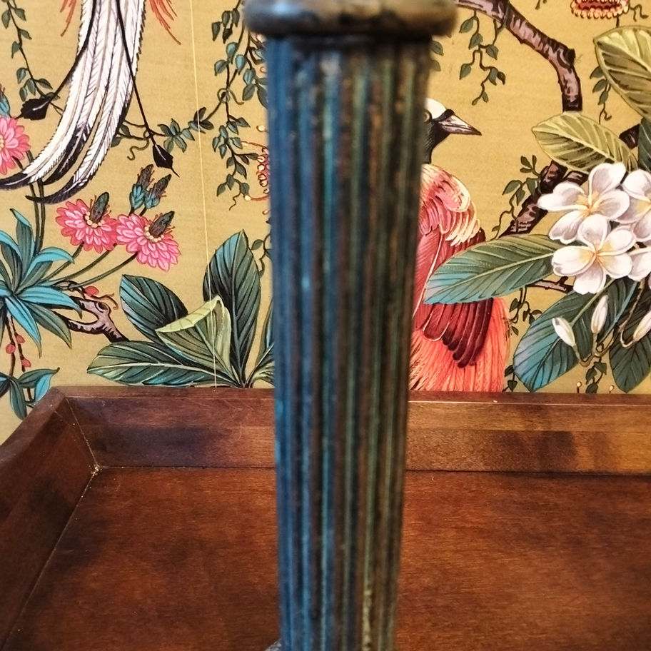 Antique Victorian late 19th or early 20th century Corinthian brass candle sticks