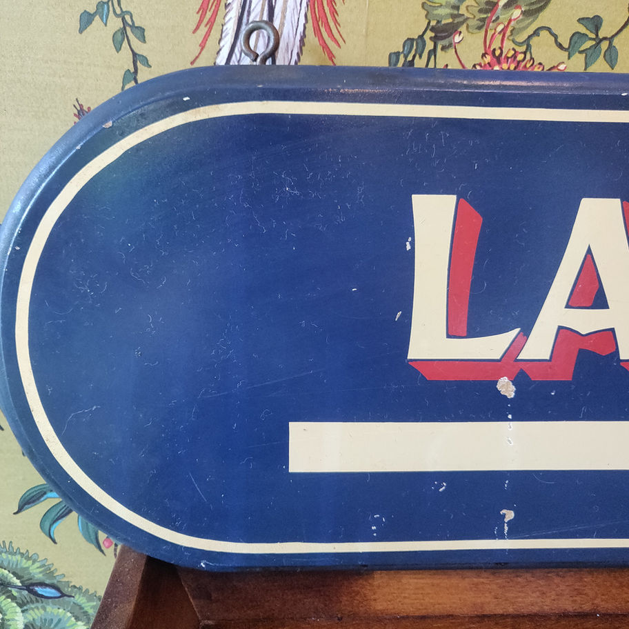 Vintage hand painted wooden toilet sign ladies very quirky and original!