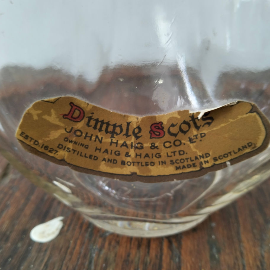 Vintage Haig Dimple Scots Whisky Bottle – John Haig & Co Ltd – Empty Collectible