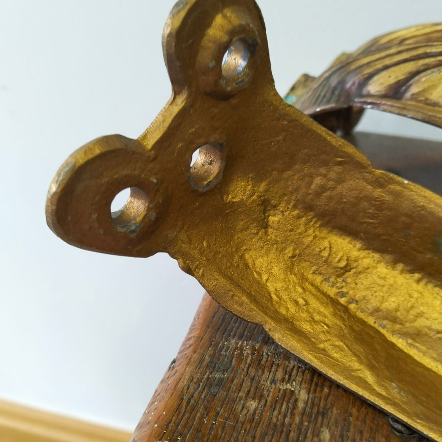 Antique Victorian late 19th or early 20th century cast brass ormolu set of 4 leg