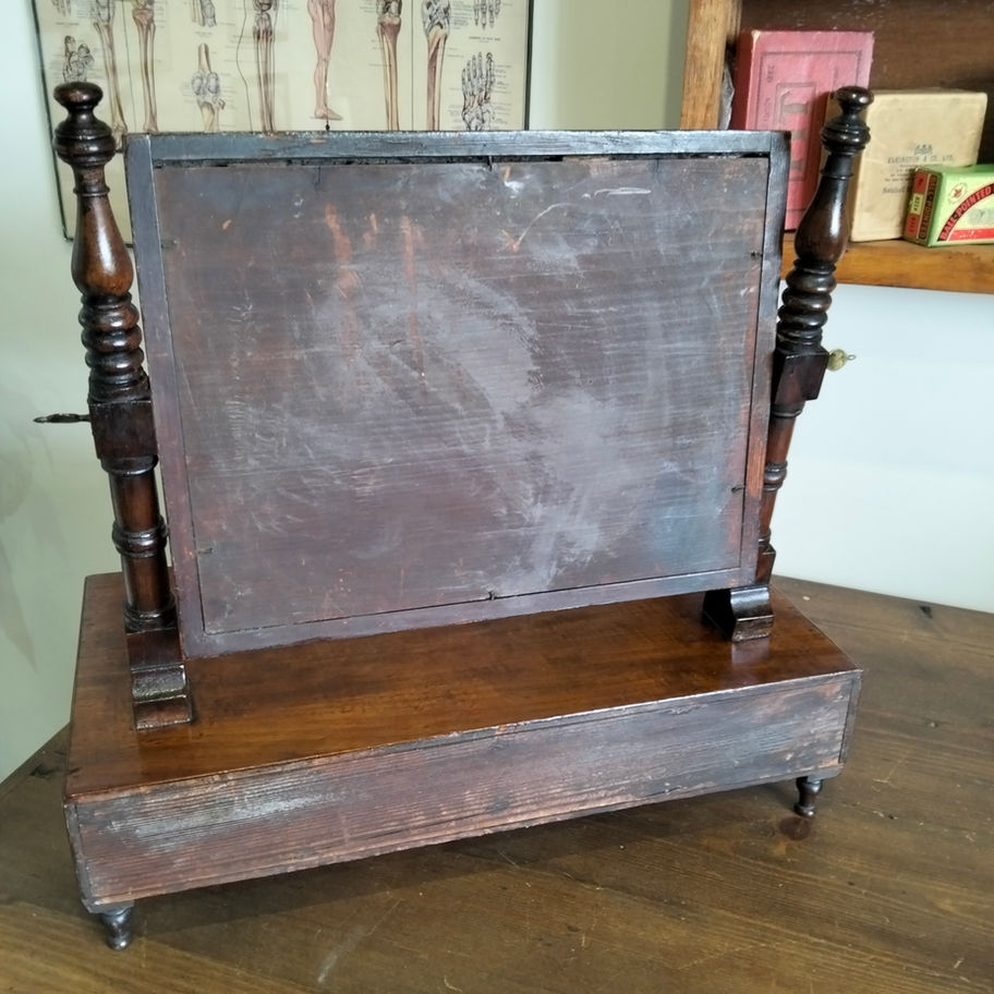Antique Mahogany dressing table Mirror with Twin Drawers Victorian Dressing