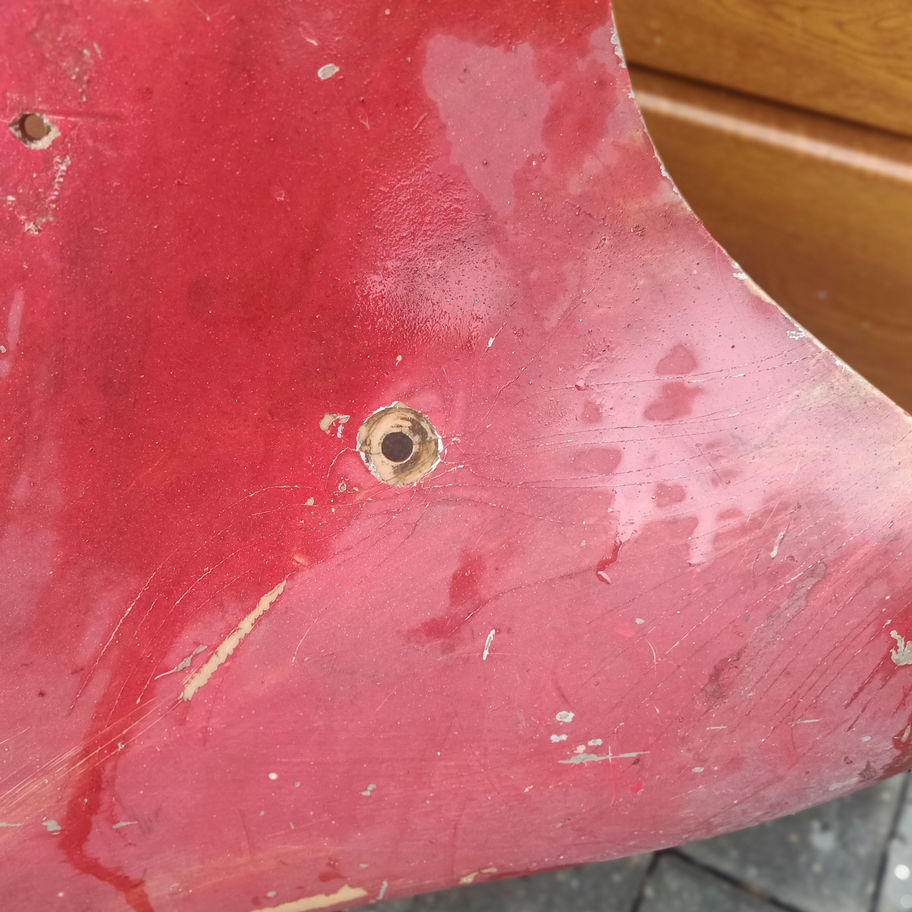 Vintage 1950s velocette motorcycle front fairing original item perspex shield