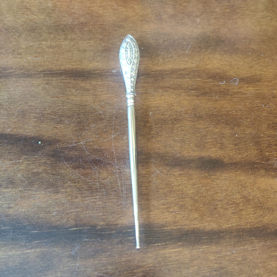 silver jewellers button hook