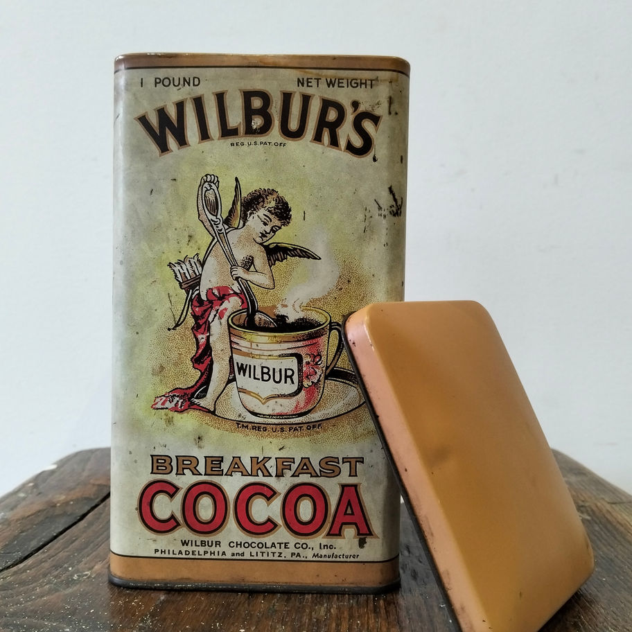Vintage Wilbur’s Breakfast Cocoa Tin (1lb) – Cupid Design – Philadelphia